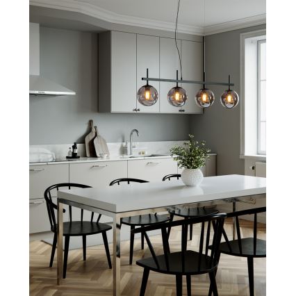 ByRydens - Pakaramā lustra uz troses BOYLE 4xE27/8W/230V