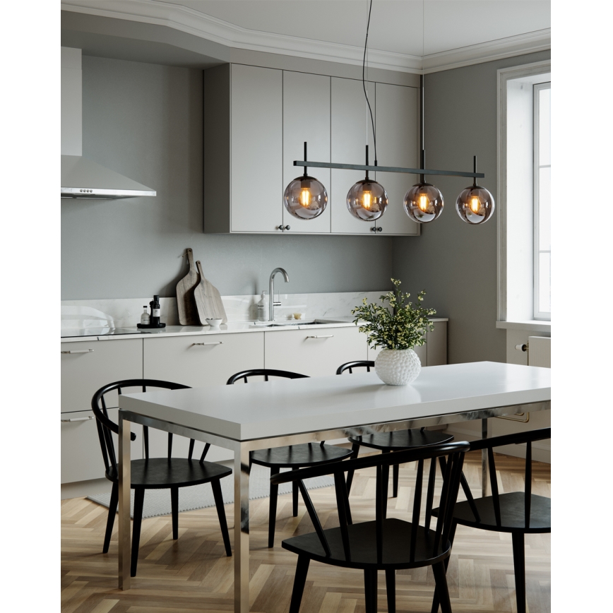 ByRydens - Pakaramā lustra uz troses BOYLE 4xE27/8W/230V