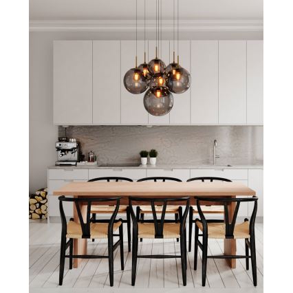 ByRydens - Lustra uz troses LAURA 7xE27/8W/230V