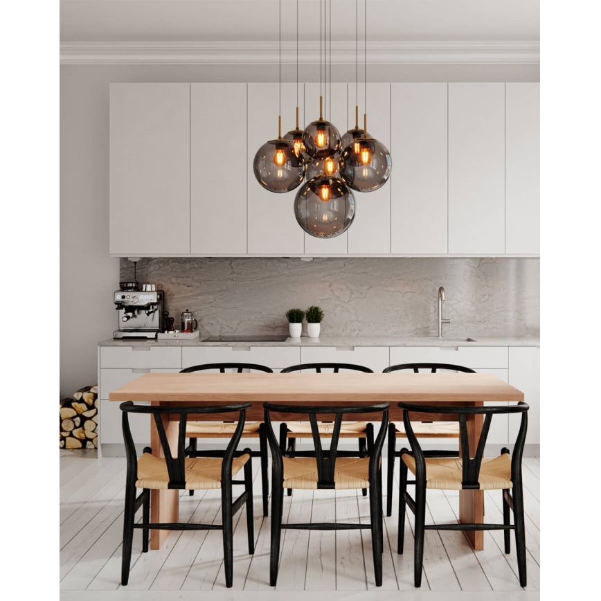 ByRydens - Lustra uz troses LAURA 7xE27/8W/230V