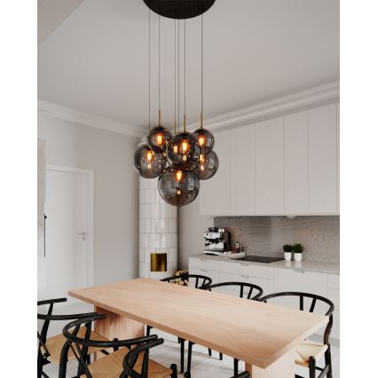 ByRydens - Lustra uz troses LAURA 7xE27/8W/230V