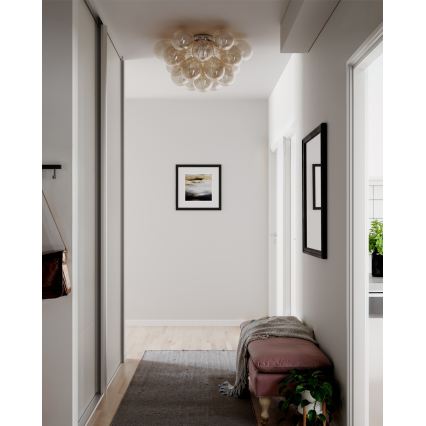 ByRydens - griestu gaismeklis GROSS 6xG9/8W/230V dūmaina/brūna, diametrs 70 cm