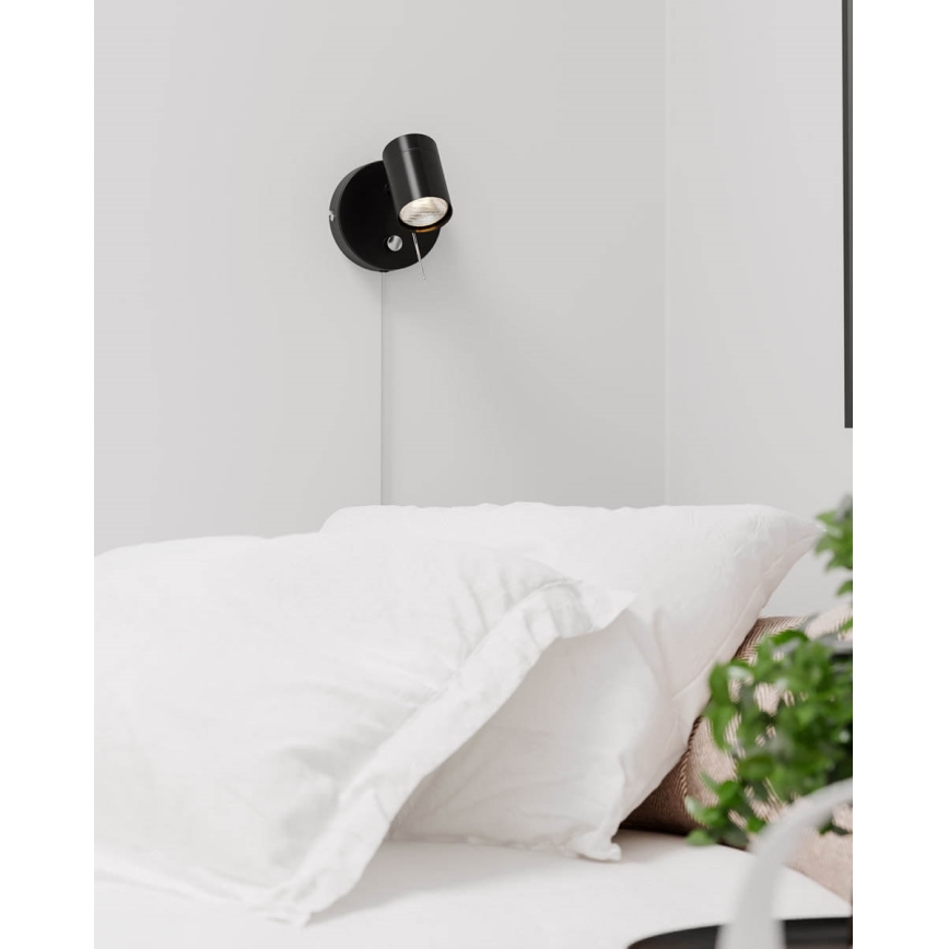 ByRydens - Aptumšojams sienas starmetis CORRECT 1xGU10/7W/230V melna