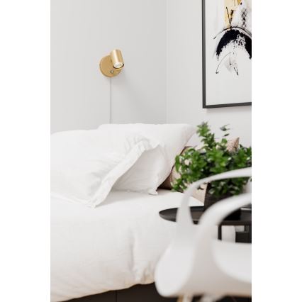 ByRydens - Aptumšojams sienas starmetis CORRECT 1xGU10/7W/230V zelta