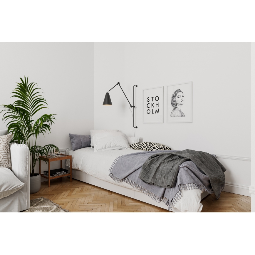 ByRydens - Sienas lampa YUKON 1xE27/5W/230V melna