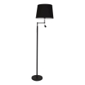 ByRydens - LED grīdas lampa ORLANDO 1xE27/5W/230V + LED/3W, melna, Ø 36 cm