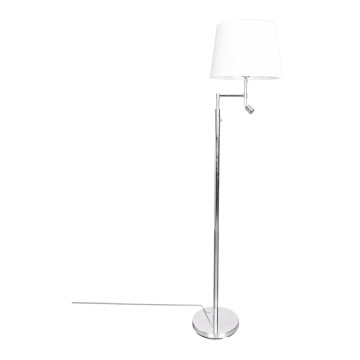 ByRydens - LED stāvlampa ORLANDO 1xE27/5W/230V + LED/3W balta/spīdīgi hromēta, diametrs 36 cm