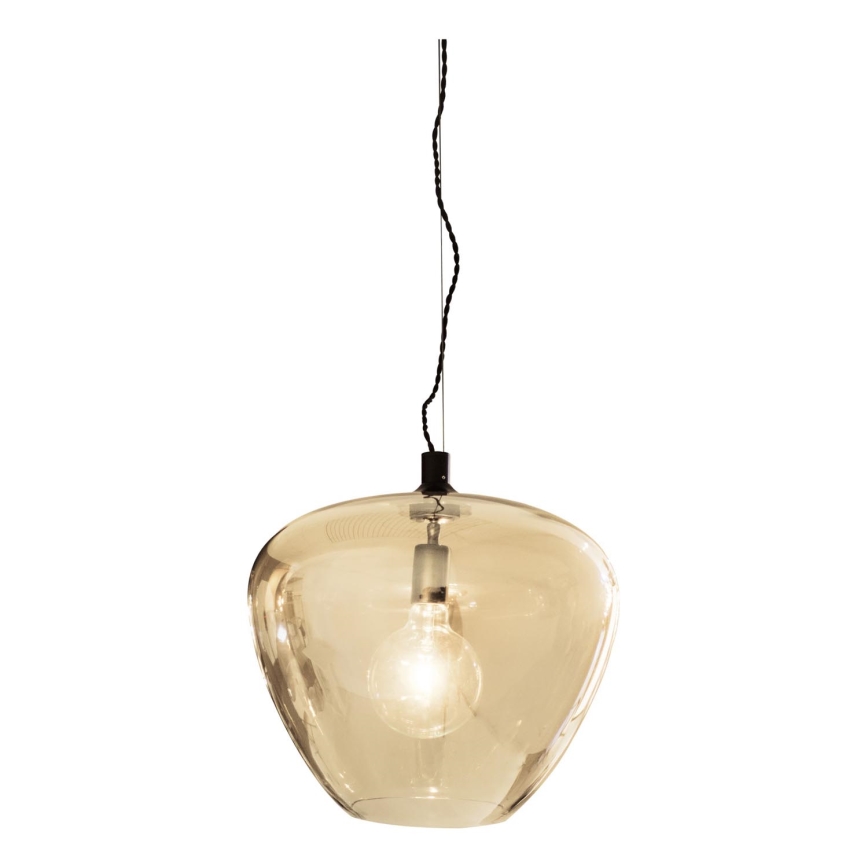 ByRydens - Lustra ar auklu BELLISSIMO 1xE27/8W/230V dūmakains/brūna d. 40 cm