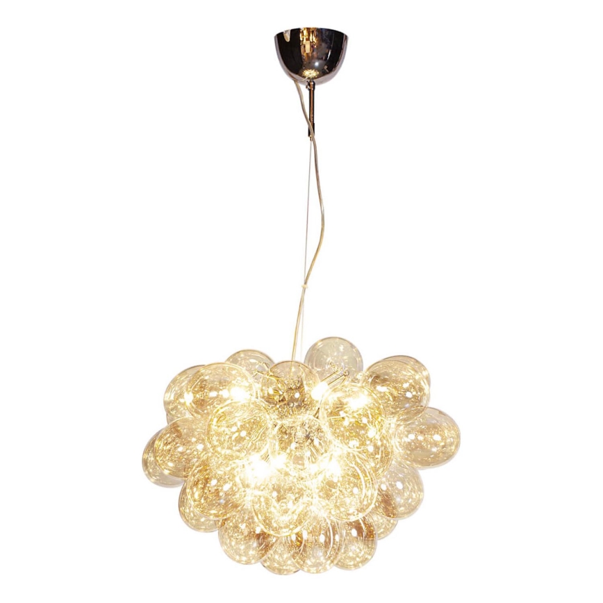 ByRydens - Lustra ar auklu GROSS 8xG9/4W/230V dūmakains/brūna d. 50 cm