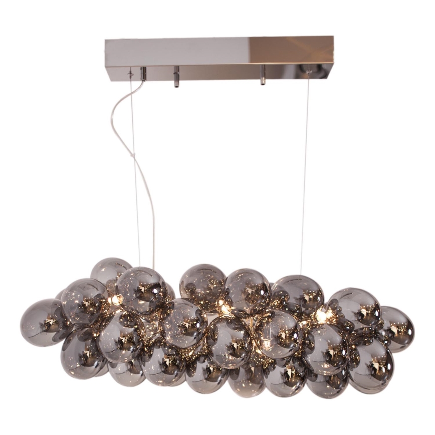 ByRydens - Lustra ar auklu GROSS BAR 8xG9/5W/230V dūmakains/melna