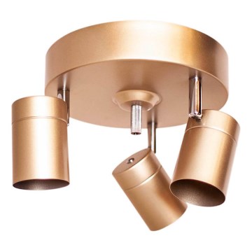 ByRydens - Punktveida gaismeklis CORRECT 3xGU10/7W/230V, zeltains, pr. 20 cm