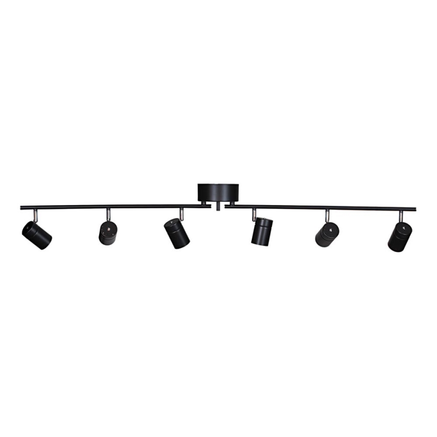 ByRydens - Starmetis CORRECT 6xGU10/7W/230V melna d. 30 cm