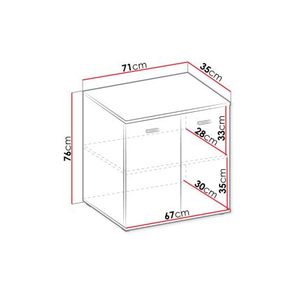 Cabinet MIKE 76x71 cm balta