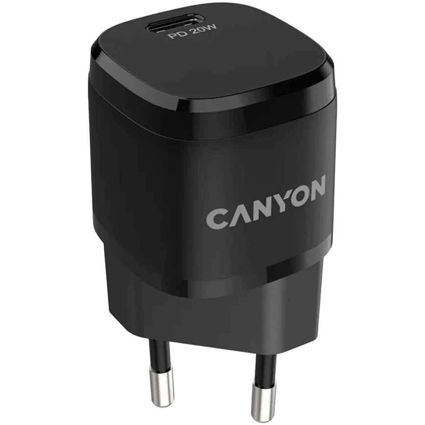 Canyon - Ātrās uzlādes adapteris Power Delivery 20W melna