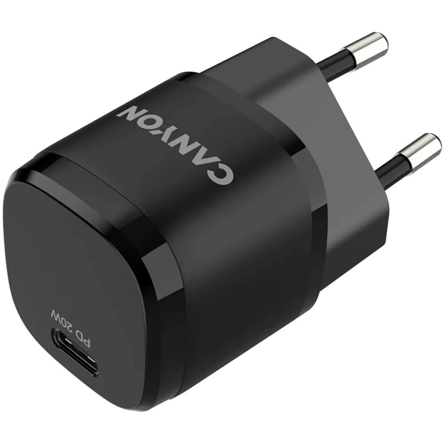 Canyon - Ātrās uzlādes adapteris Power Delivery 20W melna
