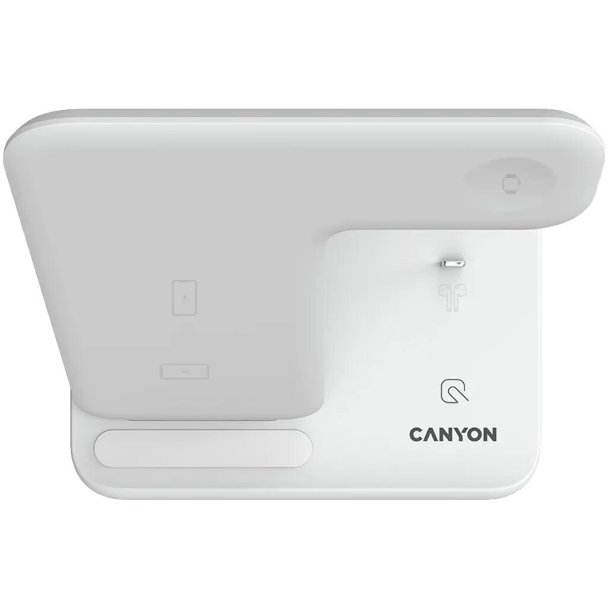 Canyon - Bezvadu lādētājs 3in1 balta