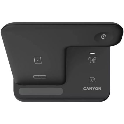Canyon - Bezvadu lādētājs 3in1 melna