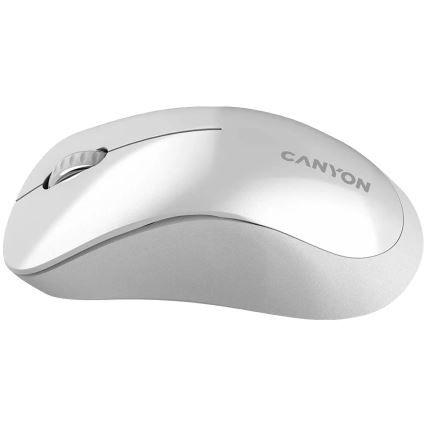 Canyon - Bezvadu optiskā pele ar sensoru Pixart MW 1200 DPI 2xAAA balta