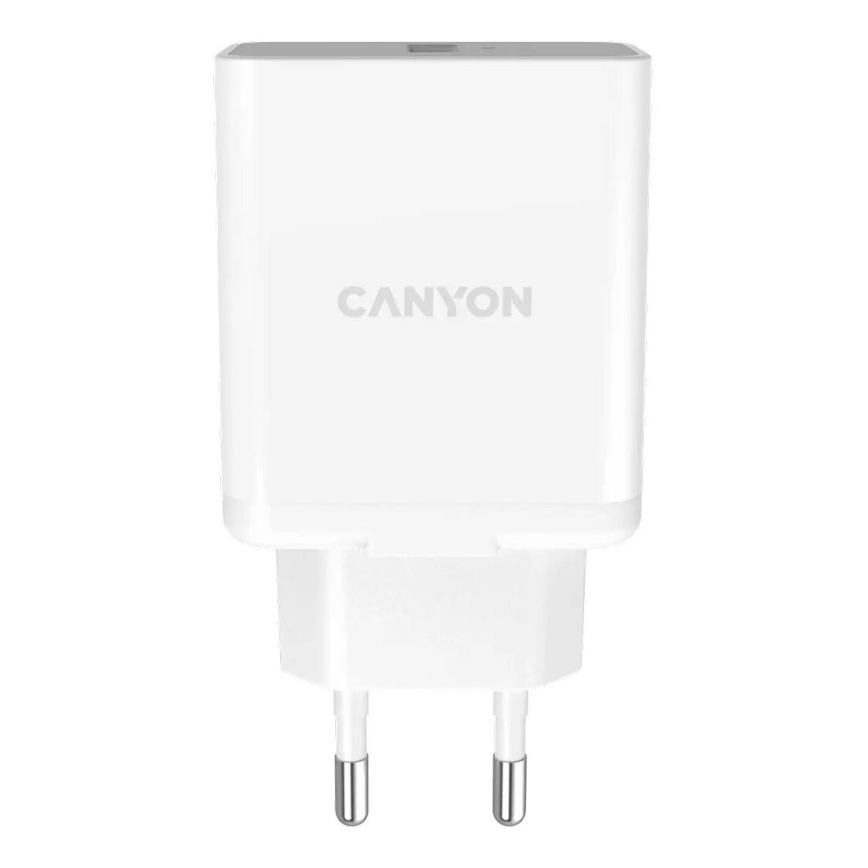 Canyon - Lādēšanas adapteris 1xUSB/230V