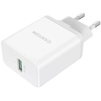 Canyon - Lādēšanas adapteris 1xUSB/230V