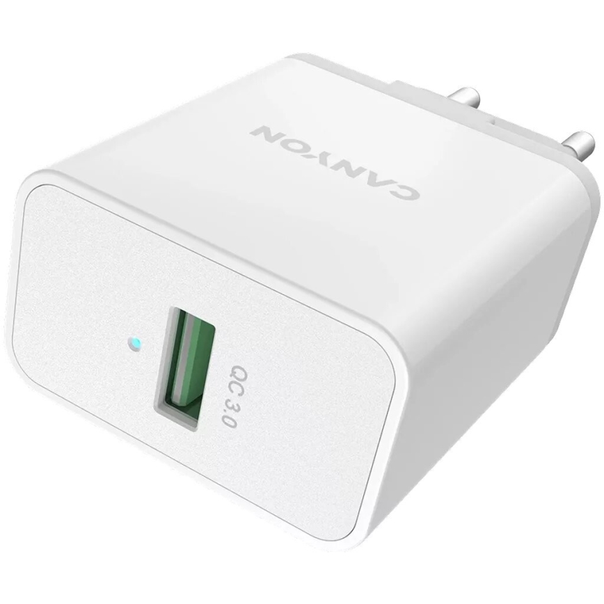Canyon - Lādēšanas adapteris 1xUSB/230V