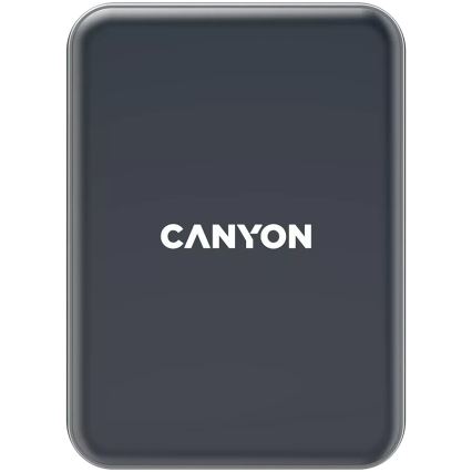 Canyon - Magnētiskais telefona turētājs automašīnai ar bezvadu uzlādes funkciju Qi 5V leņķa melna
