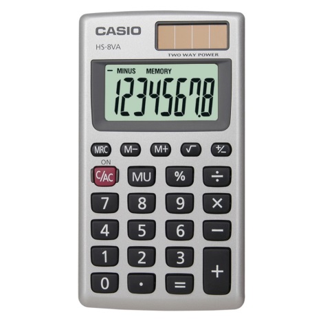 Casio - Kabatas kalkulators 1xLR54 sudraba