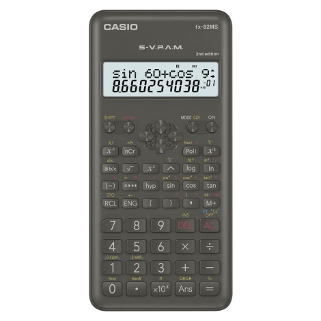 Casio - Zinātniskais kalkulators 1xAAA melns