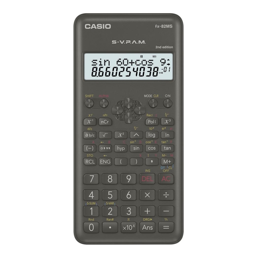 Casio - Zinātniskais kalkulators 1xAAA melns