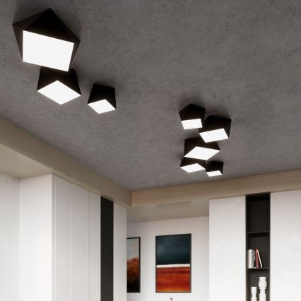 Ceiling Light HEXA 1×E27/60W/230V Black