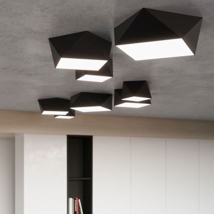 Ceiling Light HEXA 1×E27/60W/230V Black