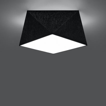 Ceiling Light HEXA 1×E27/60W/230V Black