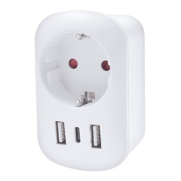 Ceļojumu adapteris ASV 230V 2x USB-A + 1x USB-C
