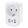 Ceļojumu adapteris Lielbritānijai (230 V) — 2× USB‑A + 1× USB‑C