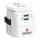 Ceļojumu adapteris PRO Light USB 2A - pasaules saderīgs, UK+USA+AUS/CN 2x USB-A 12W