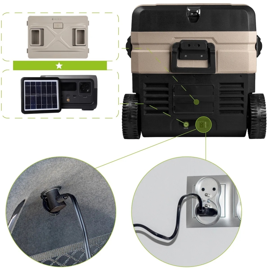 Ceļojumu ledusskapis ar LCD ekrānu 39 l 230V/12V/24V brūna