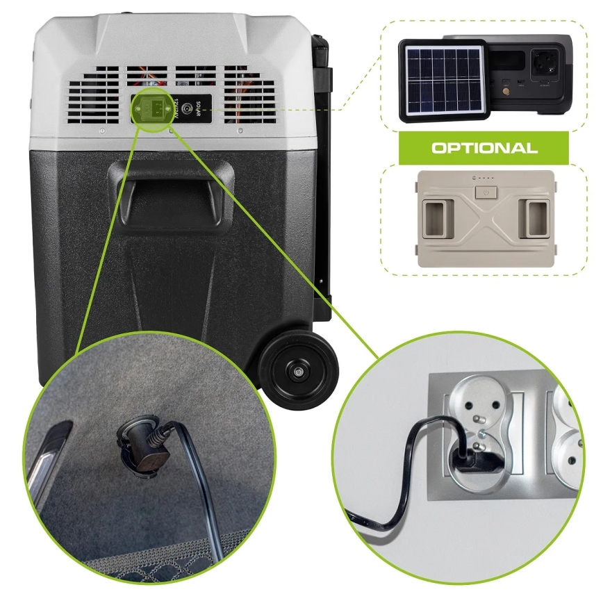 Ceļojumu ledusskapis ar LCD ekrānu 40 l 230V/12V/24V melna