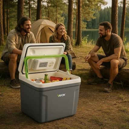 Ceļojumu ledusskapis ar sildīšanas funkciju 27 l 230V/12V/24V pelēka