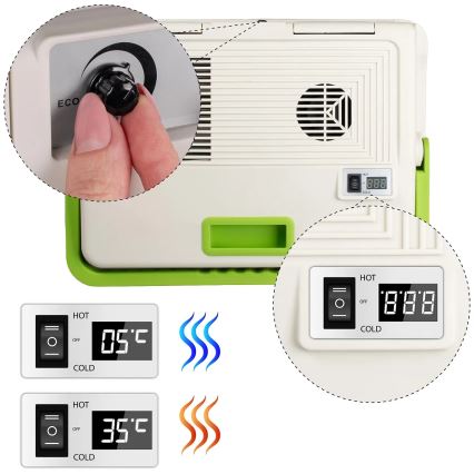 Ceļojumu ledusskapis ar sildīšanas funkciju 27 l 230V/12V/24V pelēka