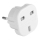 Ceļojumu pārveidotājs/adapteris UK/EU 230V balta