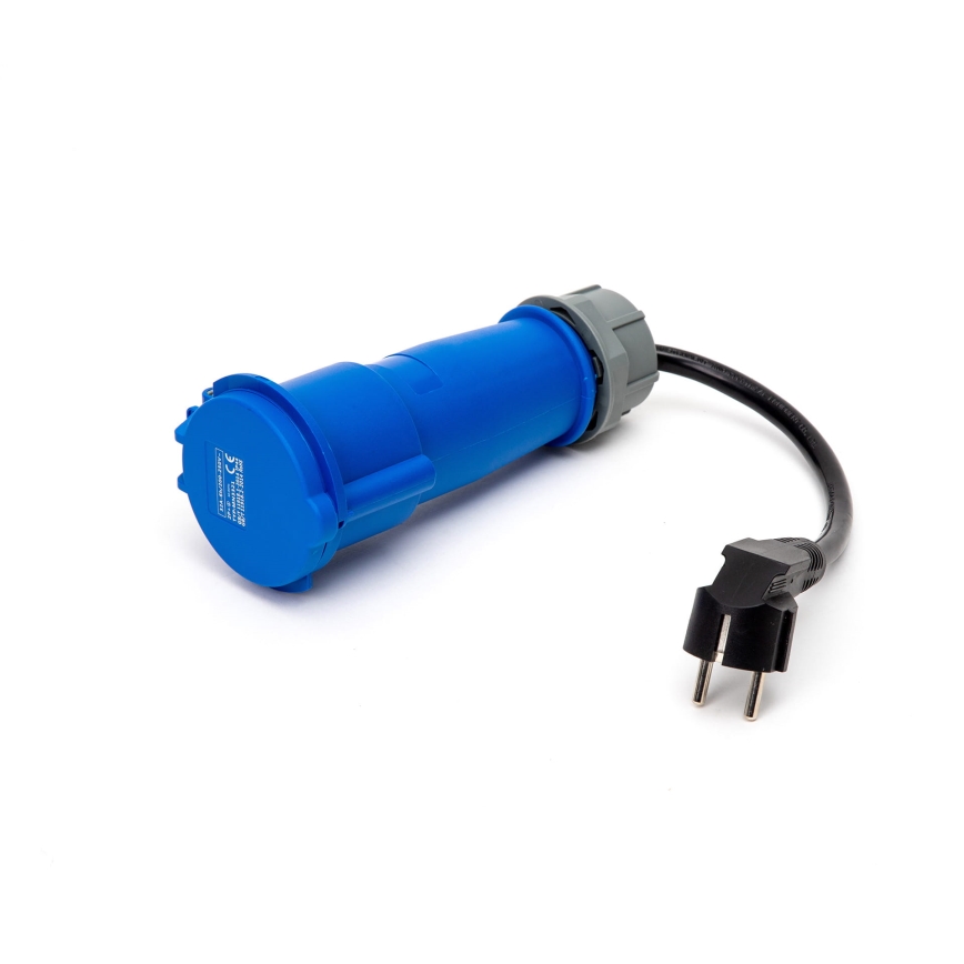 Ceļojumu uzlādes stacija elektromobiļiem EV/PHEV AC Tips 2 32A/230V 7,4kW IP55 5m + adapteris 230V 3,7kW + apvalks