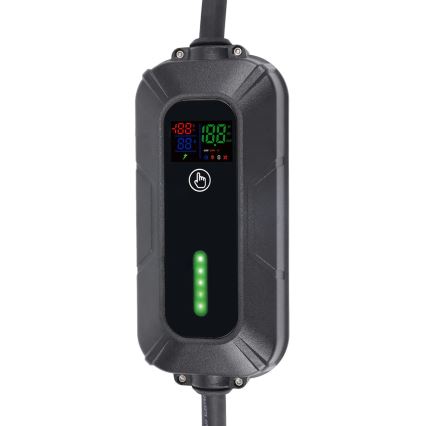 Ceļojumu uzlādes stacija elektromobiļiem EV/PHEV AC Type 2 16A/380V 11kW IP55 5m + adapteris 230V 3,7kW + apvalks