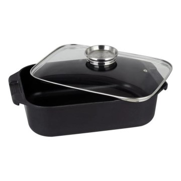 Cepamais trauks ar vāku TORO, 6,5 l, 34,5x10x24,5 cm, melns