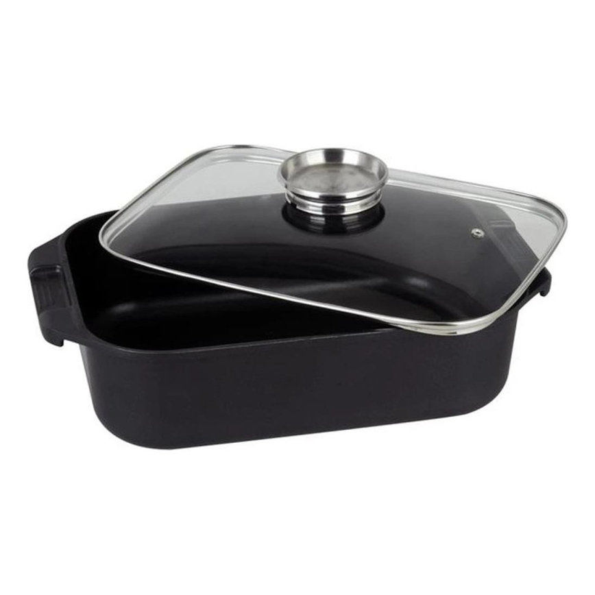 Cepamais trauks ar vāku TORO, 6,5 l, 34,5x10x24,5 cm, melns