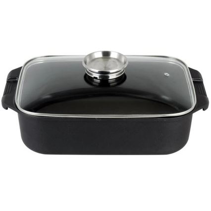 Cepamais trauks ar vāku TORO, 6,5 l, 34,5x10x24,5 cm, melns