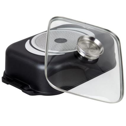 Cepamais trauks ar vāku TORO, 6,5 l, 34,5x10x24,5 cm, melns
