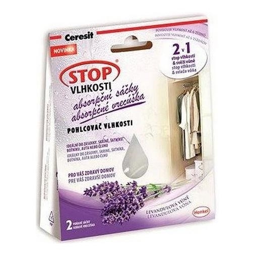 Ceresit - mitruma absorbējošie maisiņi 2x 50 g ar lavandas aromātu