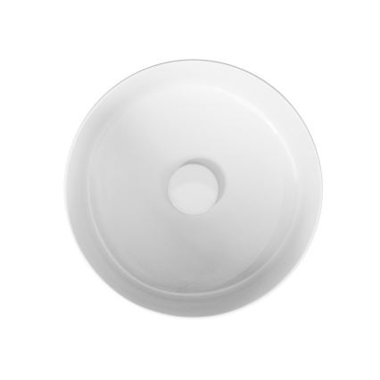 Cersanit K114-020 - Izlietne uz virsmas CREA diametrs 38 cm keramika/spīdīgi balta