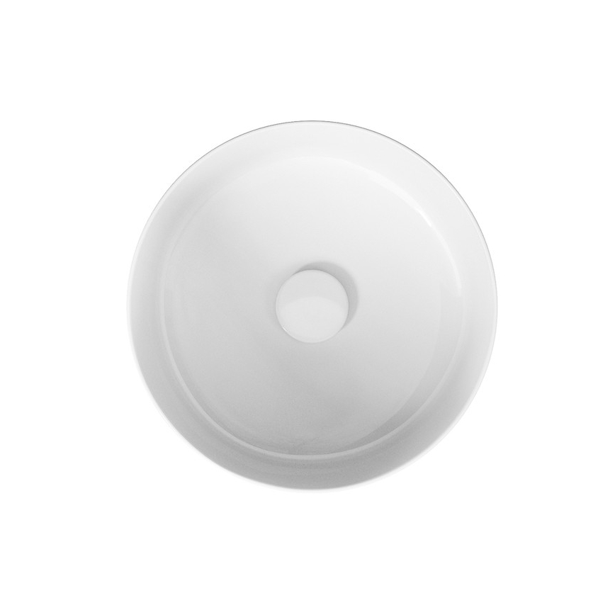 Cersanit K114-020 - Izlietne uz virsmas CREA diametrs 38 cm keramika/spīdīgi balta