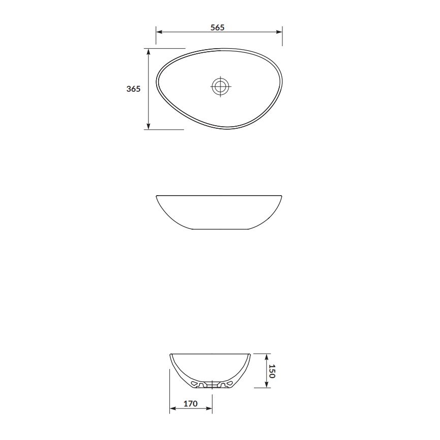Cersanit K116-052 - MODUO virsmas izlietne 36,5x56,5 cm keramika/spīdīgi balta